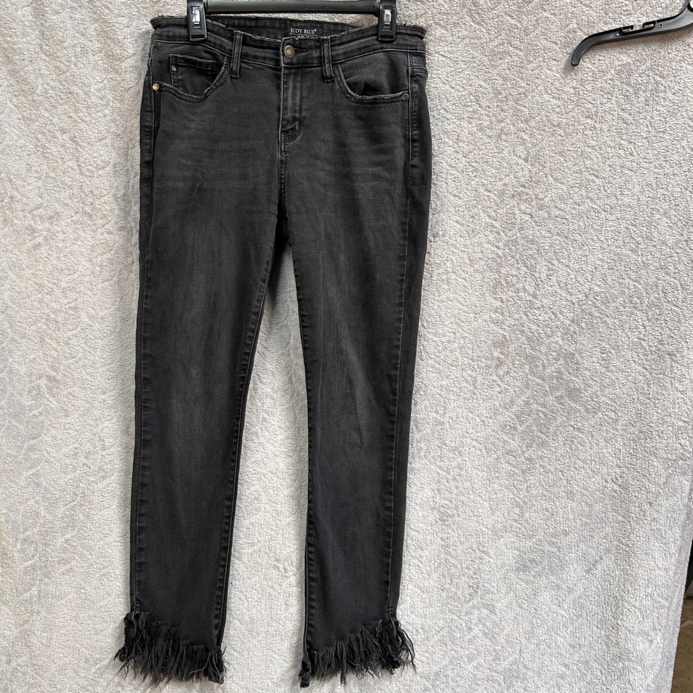 Judy Blue Women's Size 9/29 Black‎ Stretch Skinny Jeans Mid Rise Soft Denim Raw